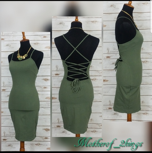 💚"GREEN WITH ENVY" Tank DRESS - Picture 3 of 4